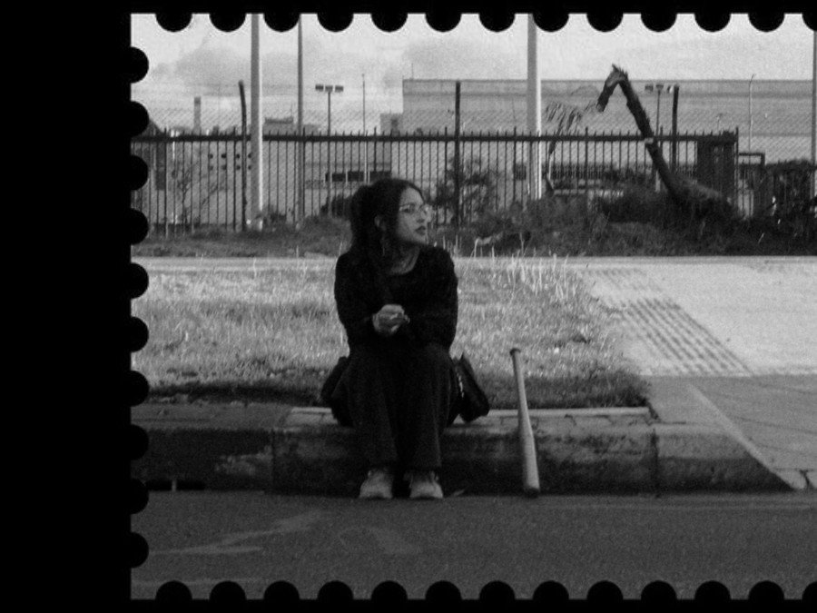 Estampilla en blanco y negro